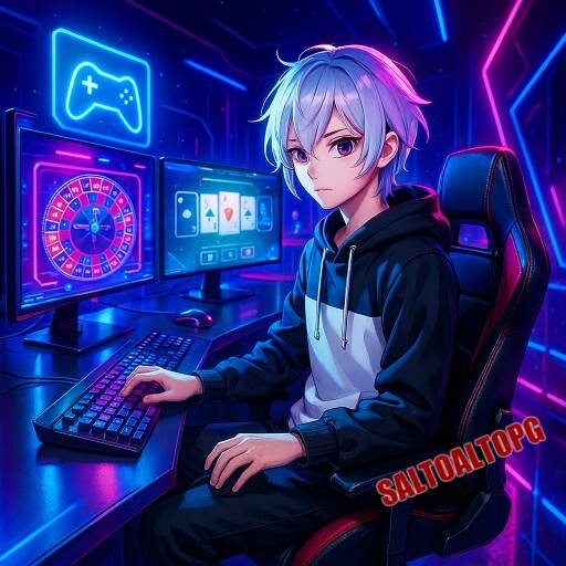 Imagem promocional da SALTOALTOPG mostrando a plataforma e suas vantagens